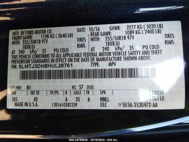 Lincoln Mkc Reserve 2017 5LMTJ3DH8HUL28761 Image 9