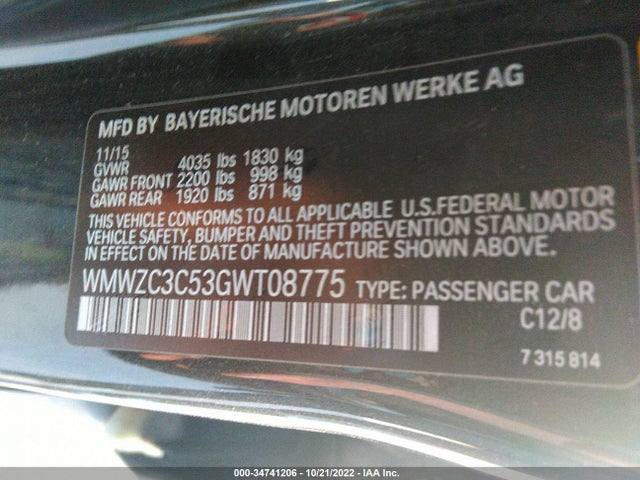 2016 Mini Countryman, VIN: WMWZC3C53GWT08775