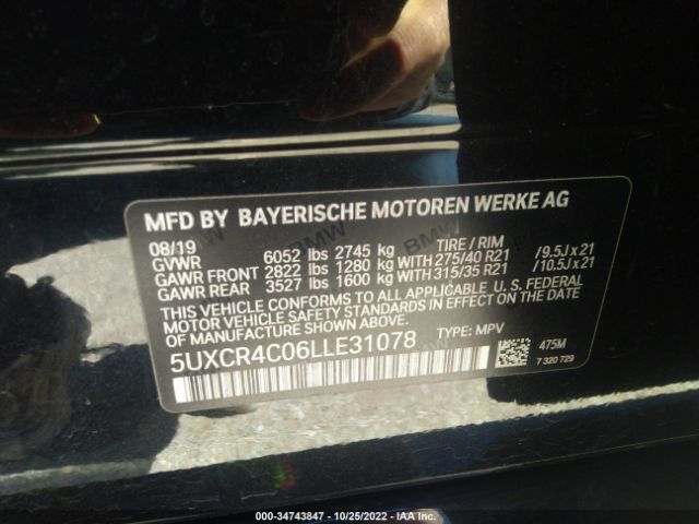 5UXCR4C06LLE31078 BMW X5 Sdrive40i