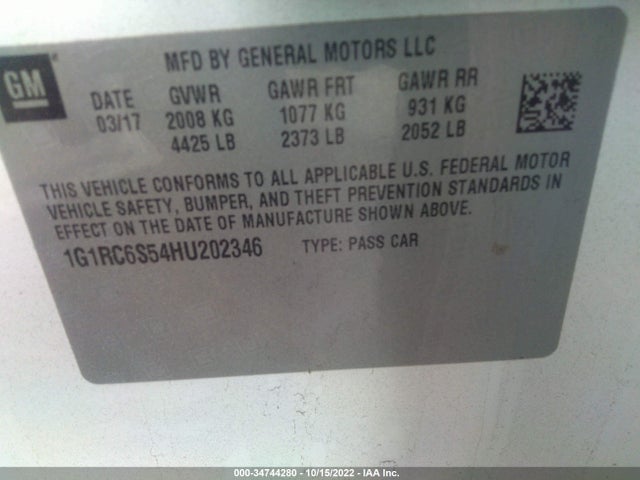 Chevrolet VOLT LT 2017 1G1RC6S54HU202346 Image 9