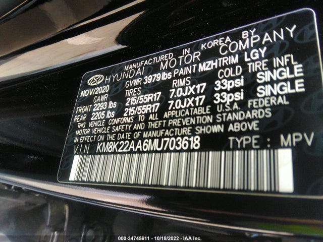 Hyundai Kona Sel 2021 KM8K22AA6MU703618 Image 10