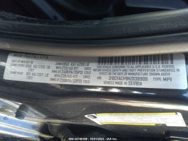 ZFBCFACH9HZ038906 Fiat 500L