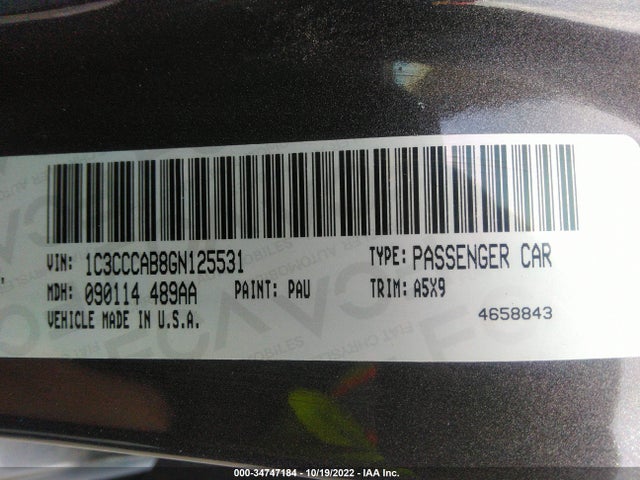 1C3CCCAB8GN125531 Chrysler 200 Limited