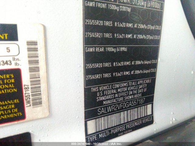 SALWR2VF0GA557187 Land Rover Range Rover Sport V6 Hse