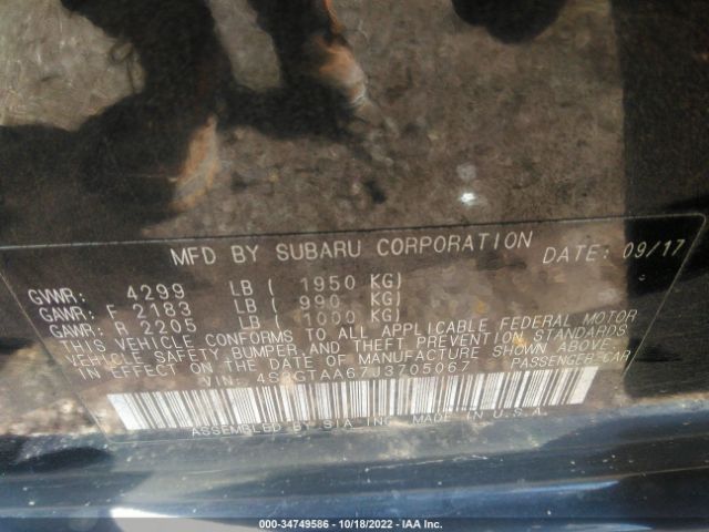 4S3GTAA67J3705067 Subaru Impreza