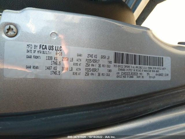 Dodge Grand Caravan Gt 2018 2C4RDGEG5JR335529 Image 9