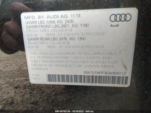 WA1LFAFP3EA066012 Audi Q5 Premium Plus