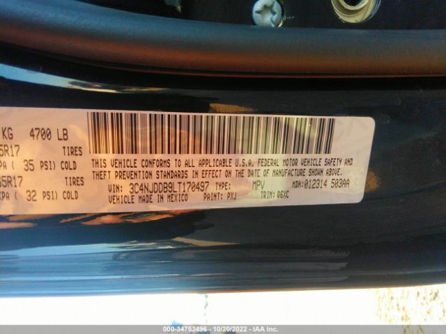 3C4NJDDB9LT170497 Jeep Compass Trailhawk