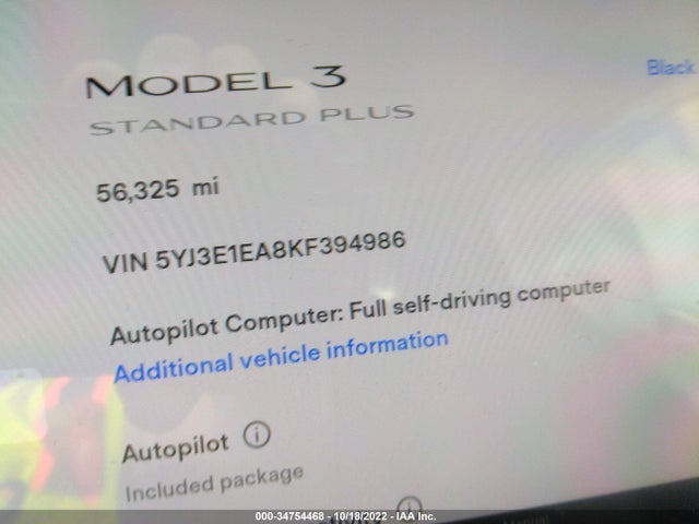 Tesla MODEL 3 2019 5YJ3E1EA8KF394986 Image 9