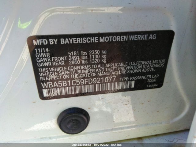 WBA5B1C59FD921077 BMW 5 Series 535i