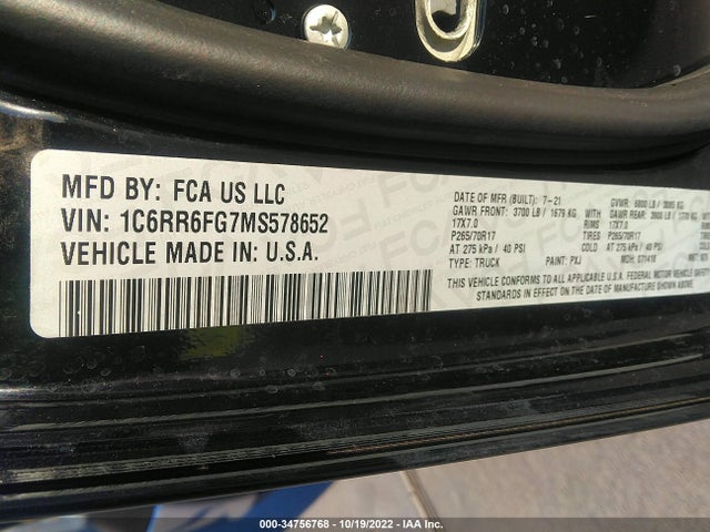 RAM 1500 Classic Tradesman 2021 1C6RR6FG7MS578652 Image 14