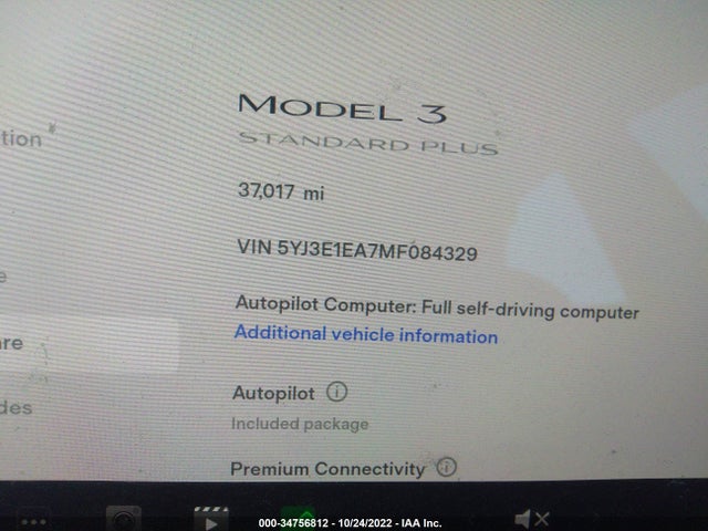 Tesla Model 3 Standard Range Plus 2021 5YJ3E1EA7MF084329 Image 7