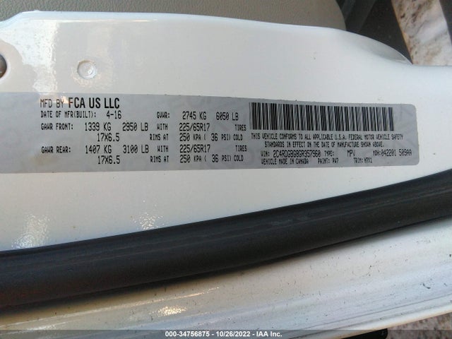 Dodge Grand Caravan American Value Pkg 2016 2C4RDGBG8GR357960 Image 9