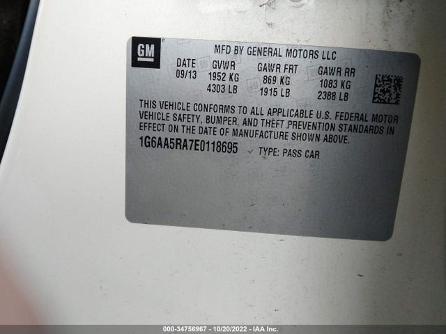 2014 Cadillac ATS, VIN: 1G6AA5RA7E0118695
