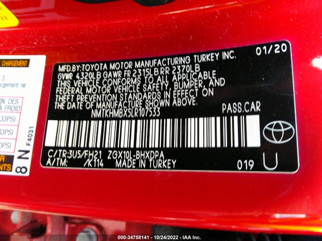 Toyota C-hr Le/xle/limited 2020 NMTKHMBX5LR107533 Image 10
