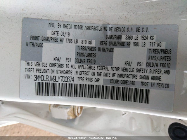 2020 Toyota Yaris, VIN: 3MYDLBJV9LY700674