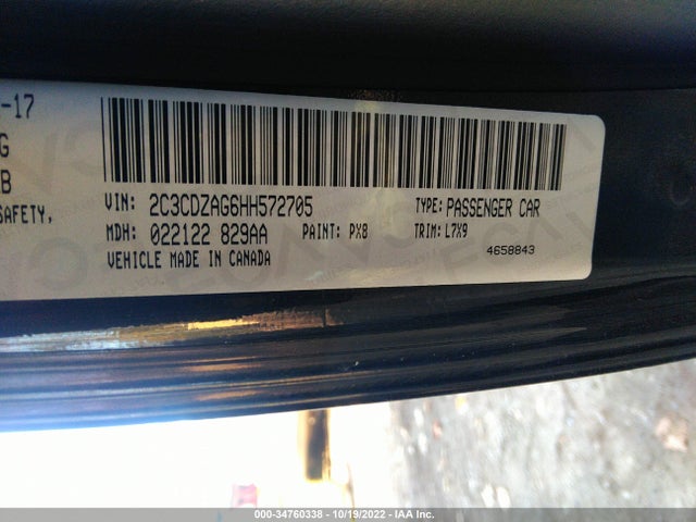 Dodge Challenger Sxt 2017 2C3CDZAG6HH572705 Image 9