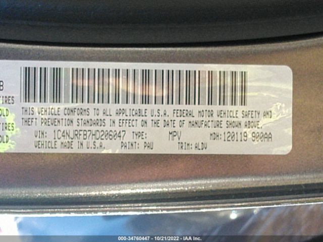 1C4NJRFB7HD206047 Jeep Patriot