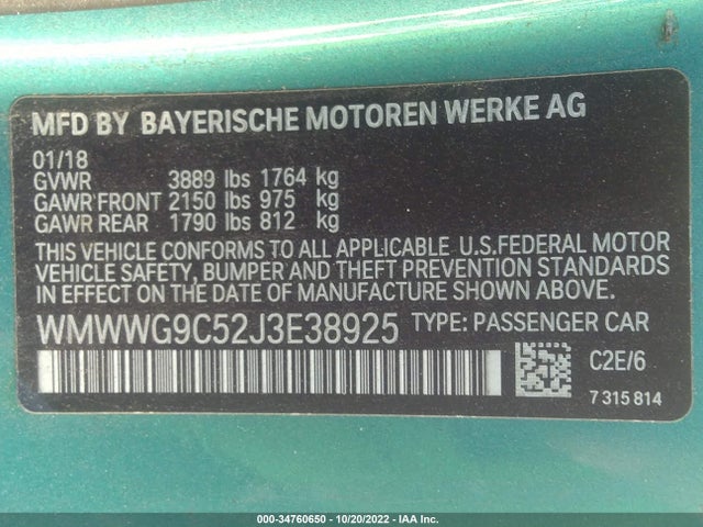 2018 Mini Roadster, VIN: WMWWG9C52J3E38925