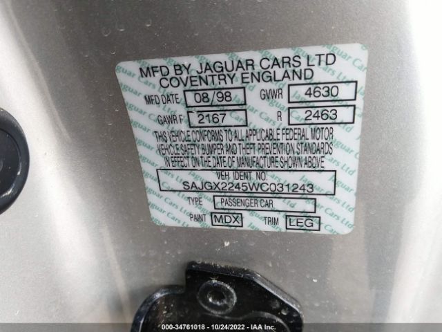 SAJGX2245WC031243 Jaguar XK8