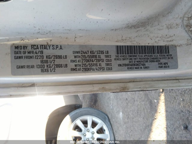 2019 Ram Promaster City, VIN: ZFBHRFAB9K6N37464