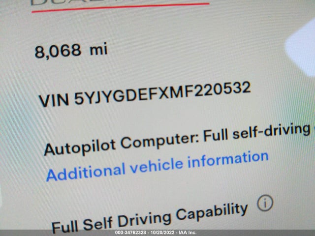 Tesla Model Y Performance 2021 5YJYGDEFXMF220532 Image 11