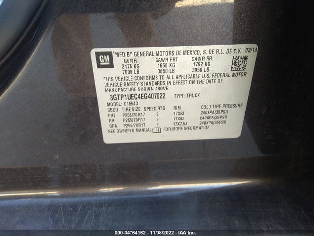 GMC Sierra 1500 Sle 2014 3GTP1UEC4EG407022 Image 15