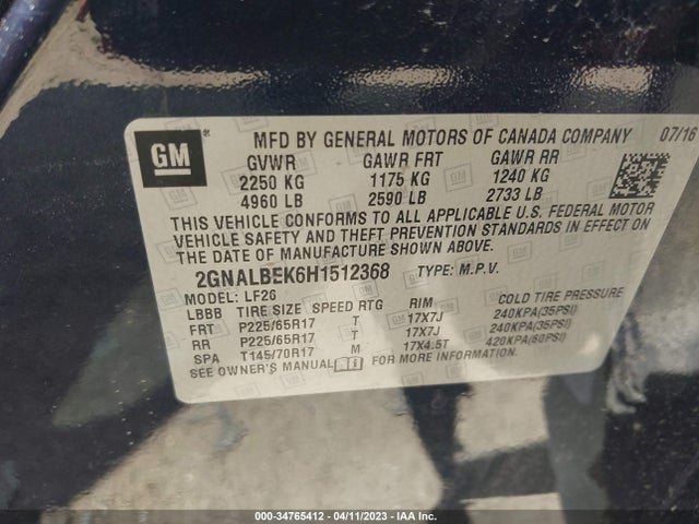 Chevrolet EQUINOX LS 2017 2GNALBEK6H1512368 Image 10