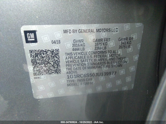 Chevrolet VOLT LT 2018 1G1RC6S50JU139977 Image 11