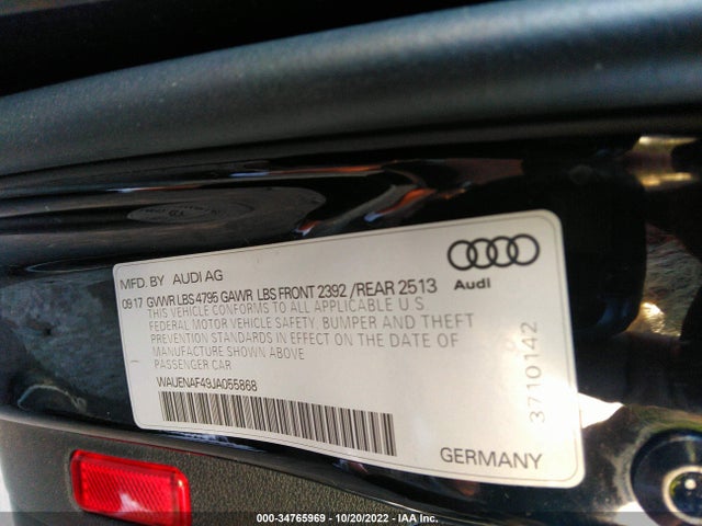 2018 Audi A4, VIN: WAUENAF49JA055868