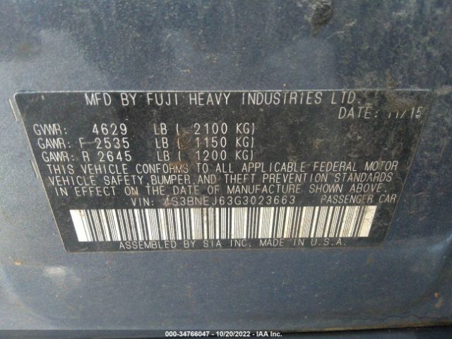 4S3BNEJ63G3023663 Subaru Legacy 3.6r Limited