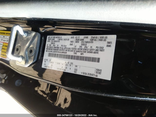 Lincoln MKC SELECT 2017 5LMCJ2D91HUL68926 Image 9