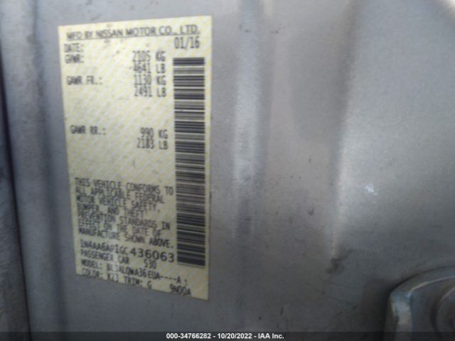 1N4AA6AP1GC436063 Nissan Maxima 3.5 S