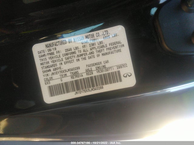 2020 Infiniti Q60, VIN: JN1EV7EK5LM340299