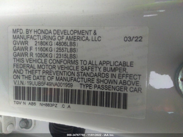 Acura Tlx W/technology Package 2022 19UUB5F49NA001959 Image 9