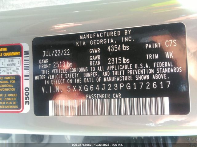 5XXG64J23PG172617 KIA K5 Gt-line