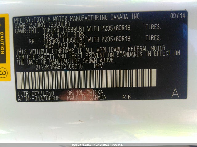 Lexus RX 350 2015 2T2ZK1BA8FC168010 Image 9