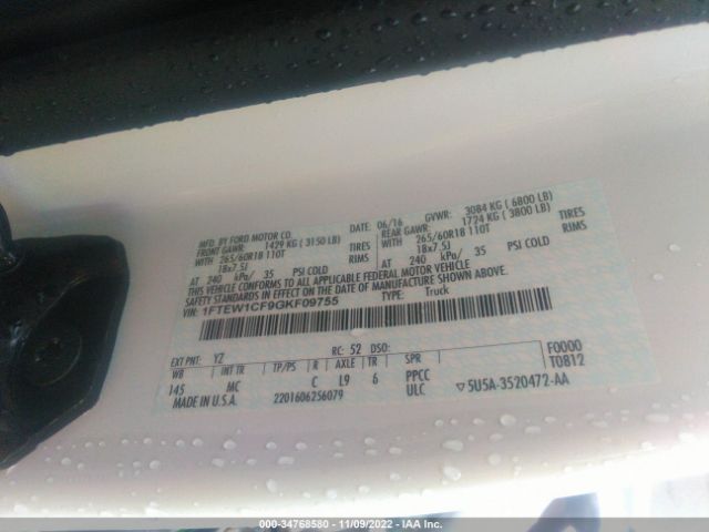 1FTEW1CF9GKF09755 Ford F-150