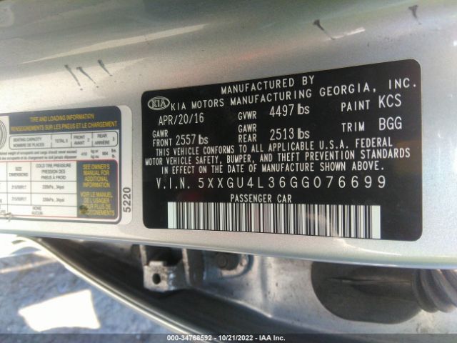 5XXGU4L36GG076699 KIA OPTIMA EX