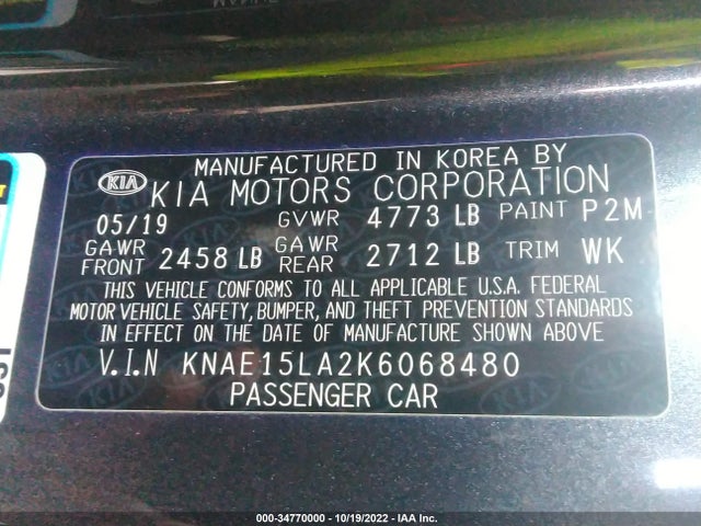 2019 Kia Stinger, VIN: KNAE15LA2K6068480