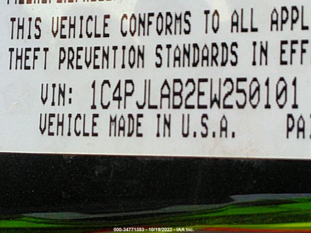1C4PJLAB2EW250101 Jeep Cherokee Sport