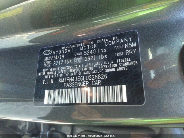 2020 Genesis G80, VIN: KMTFN4JE6LU328826