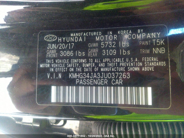 2018 Genesis G90, VIN: KMHG34JA3JU037263