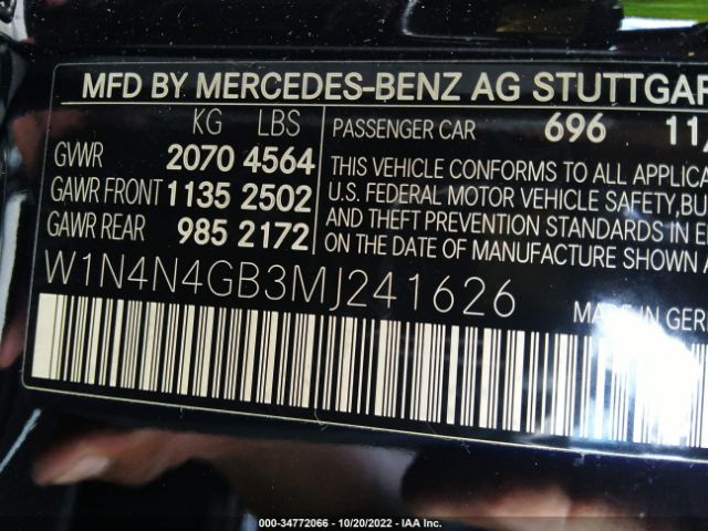 W1N4N4GB3MJ241626 Mercedes-Benz Gla Gla 250