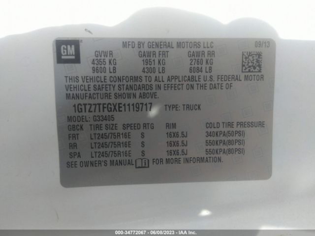 1GTZ7TFGXE1119717 GMC SAVANA CARGO VAN