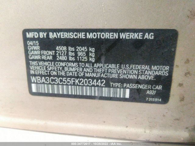 WBA3C3C55FK203442 BMW 3 Series 320i Xdrive