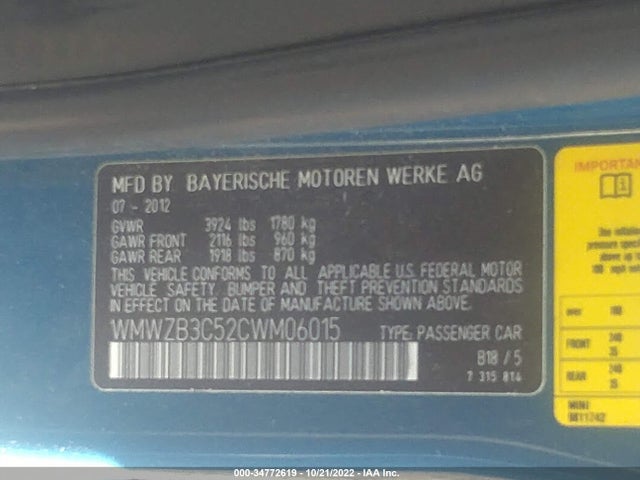 Mini COOPER COUNTRYMAN 2012 WMWZB3C52CWM06015 Image 10