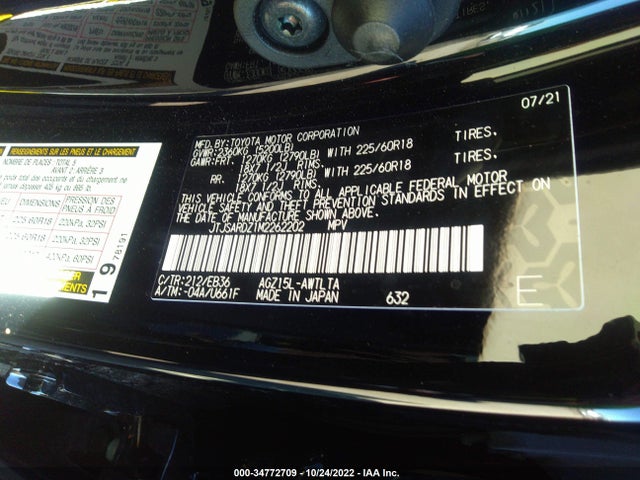 JTJSARDZ1M2262202 Lexus Nx Nx 300 F Sport