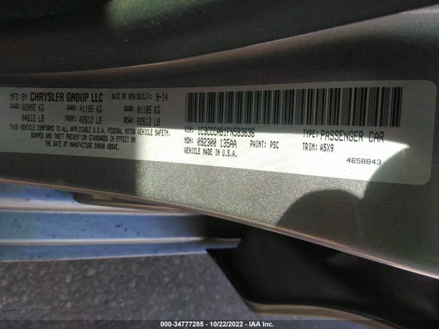 1C3CCCAB1FN583636 Chrysler 200 Limited