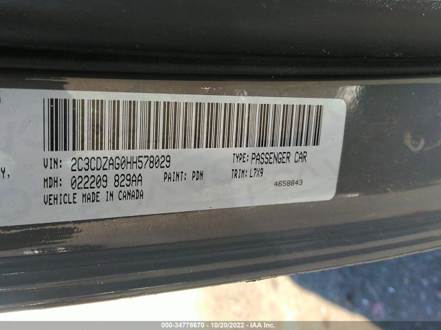 Dodge Challenger Sxt 2017 2C3CDZAG0HH578029 Image 11